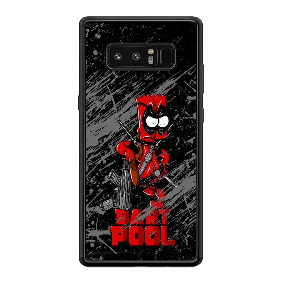 Bart on Deadpool Costum and Habbit Samsung Galaxy Note 8 Case-Rubber Black (2D Case)-Oxvistore