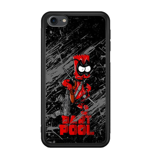 Bart on Deadpool Costum and Habbit iPod Touch 6 Case-Rubber Black (2D Case)-Oxvistore