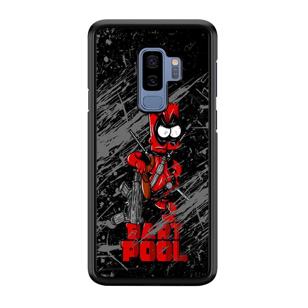 Bart on Deadpool Costum and Habbit Samsung Galaxy S9 Plus Case-Rubber Black (2D Case)-Oxvistore