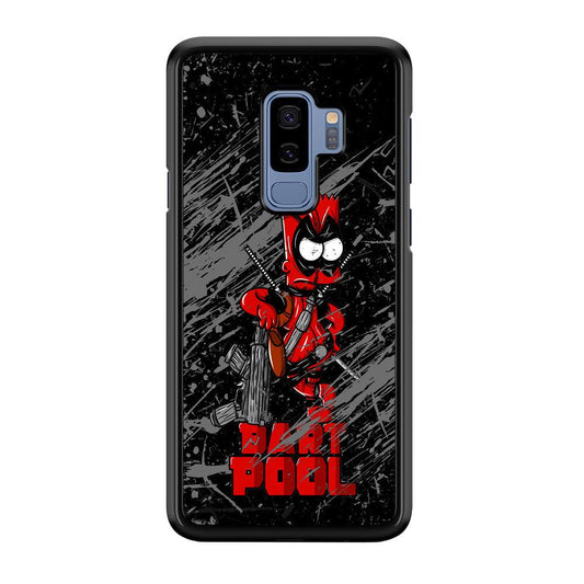Bart on Deadpool Costum and Habbit Samsung Galaxy S9 Plus Case-Rubber Black (2D Case)-Oxvistore