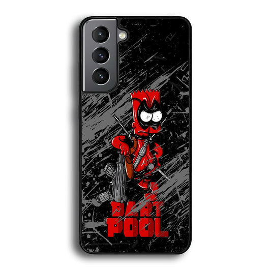Bart on Deadpool Costum and Habbit Samsung Galaxy S22 Case-Rubber Black (2D Case)-Oxvistore
