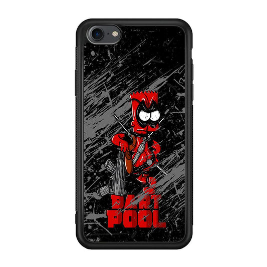 Bart on Deadpool Costum and Habbit iPhone 8 Case-Rubber Black (2D Case)-Oxvistore