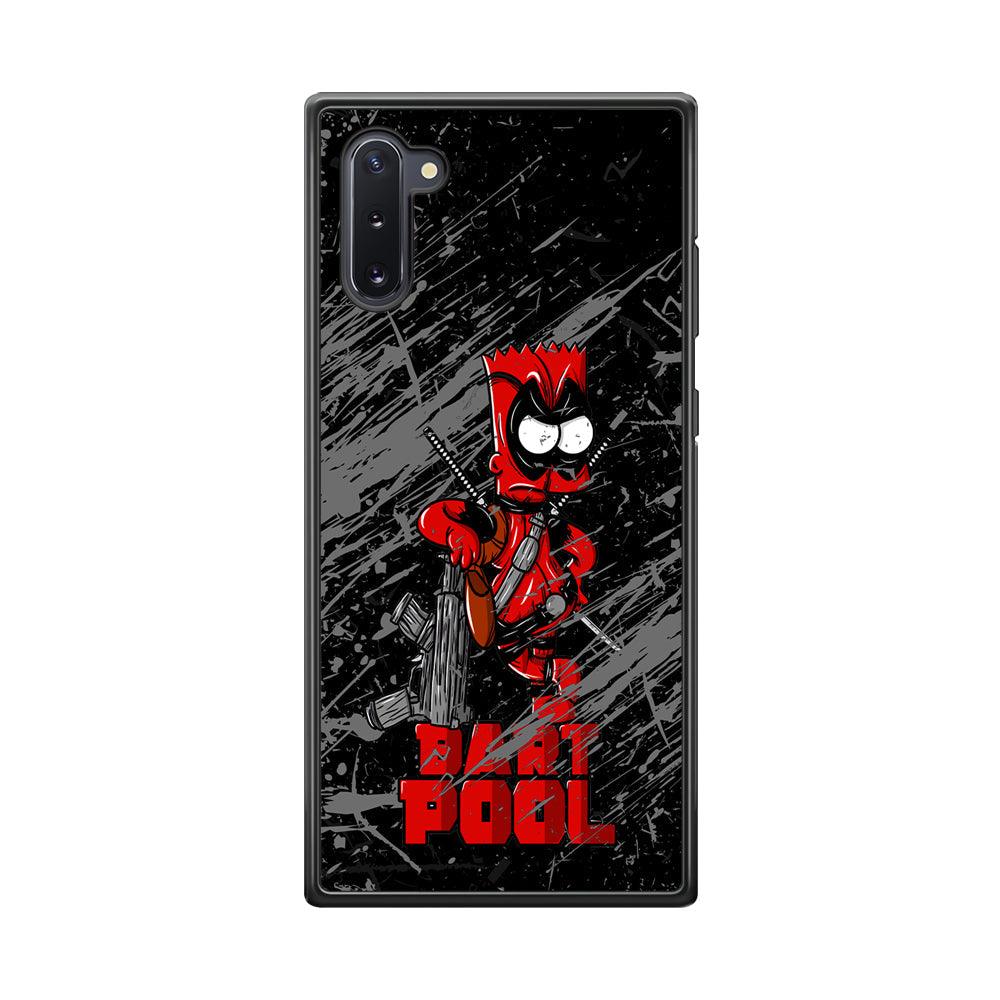 Bart on Deadpool Costum and Habbit Samsung Galaxy Note 10 Case-Rubber Black (2D Case)-Oxvistore