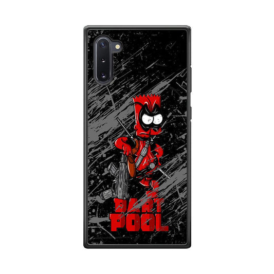 Bart on Deadpool Costum and Habbit Samsung Galaxy Note 10 Case-Rubber Black (2D Case)-Oxvistore