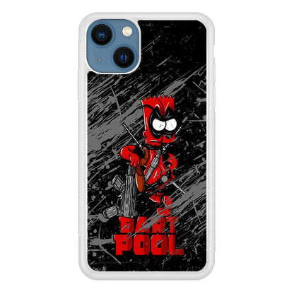 Bart on Deadpool Costum and Habbit iPhone 15 Plus Case-Oxvistore