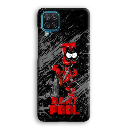 Bart on Deadpool Costum and Habbit Samsung Galaxy A12 Case-Oxvistore