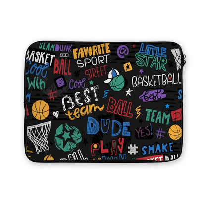 Basketball Lettering Slogan Laptop Sleeve Protective Cover