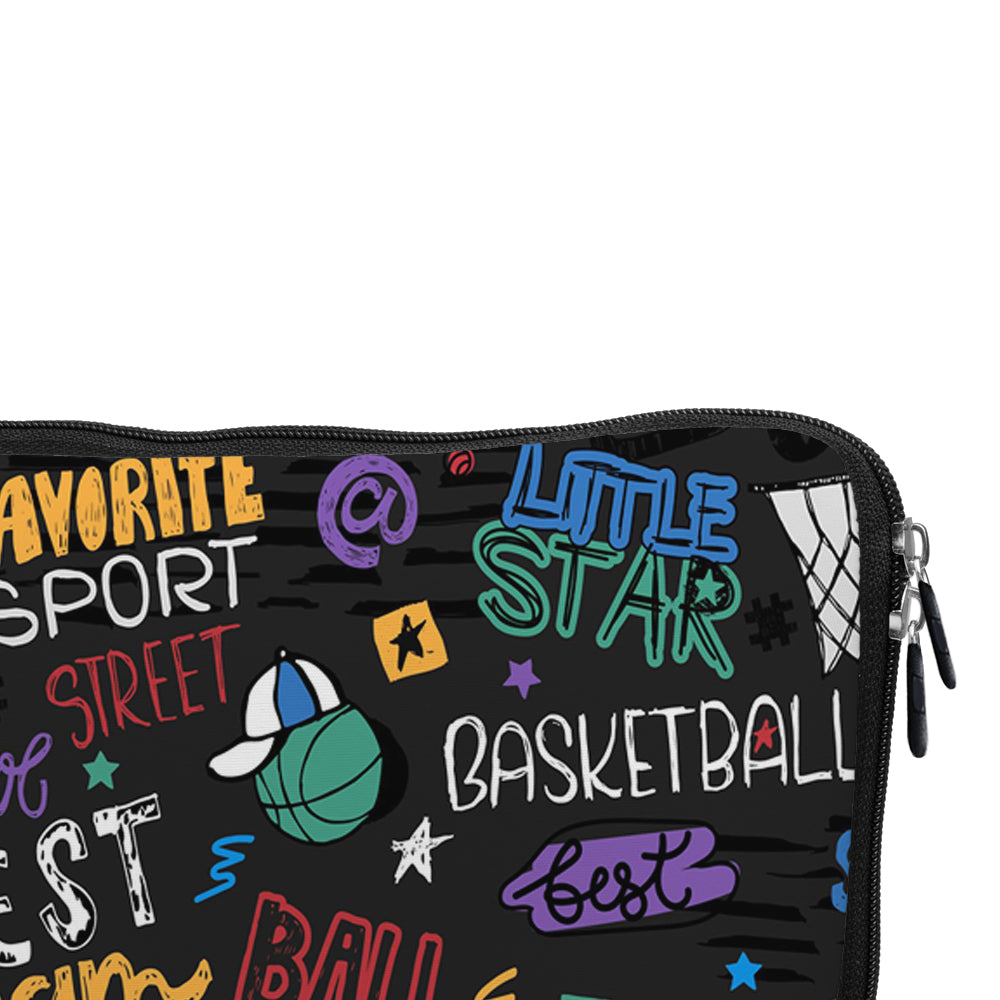 Basketball Lettering Slogan Laptop Sleeve Protective Cover