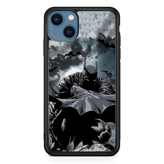 Batman Knight of Shadow iPhone 15 Case-Rubber Black (2D Case)-Oxvistore