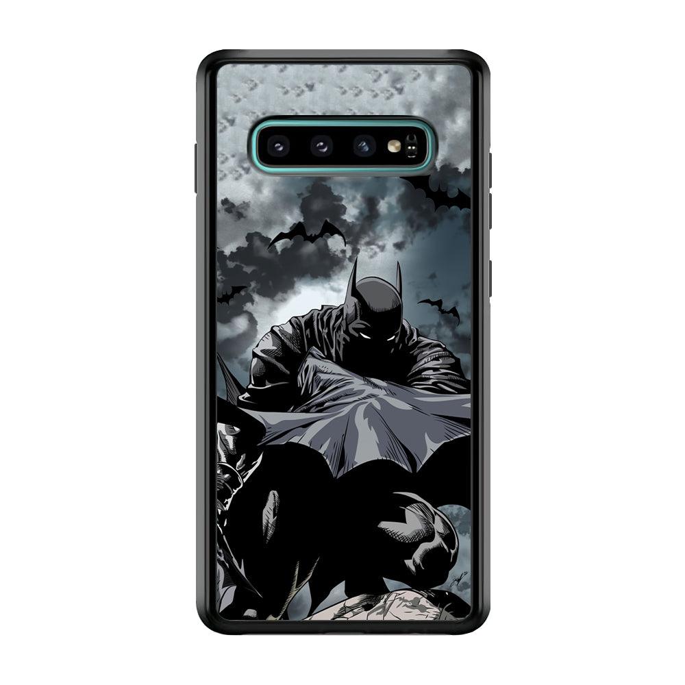 Batman Knight of Shadow Samsung Galaxy S10 Case-Rubber Black (2D Case)-Oxvistore