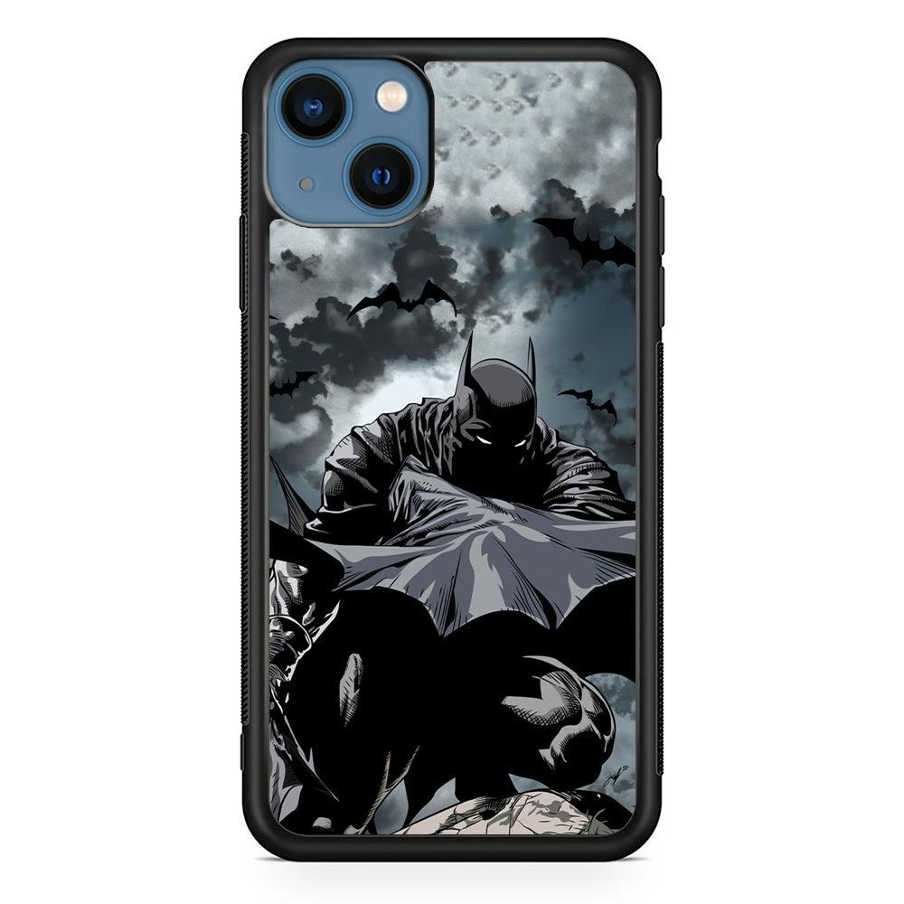 Batman Knight of Shadow iPhone 15 Plus Case-Rubber Black (2D Case)-Oxvistore