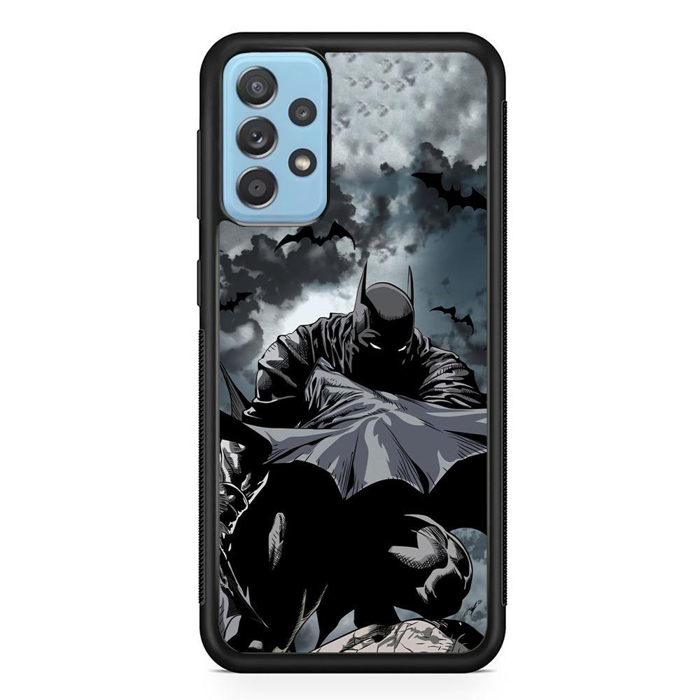 Batman Knight of Shadow Samsung Galaxy A72 Case-Rubber Black (2D Case)-Oxvistore