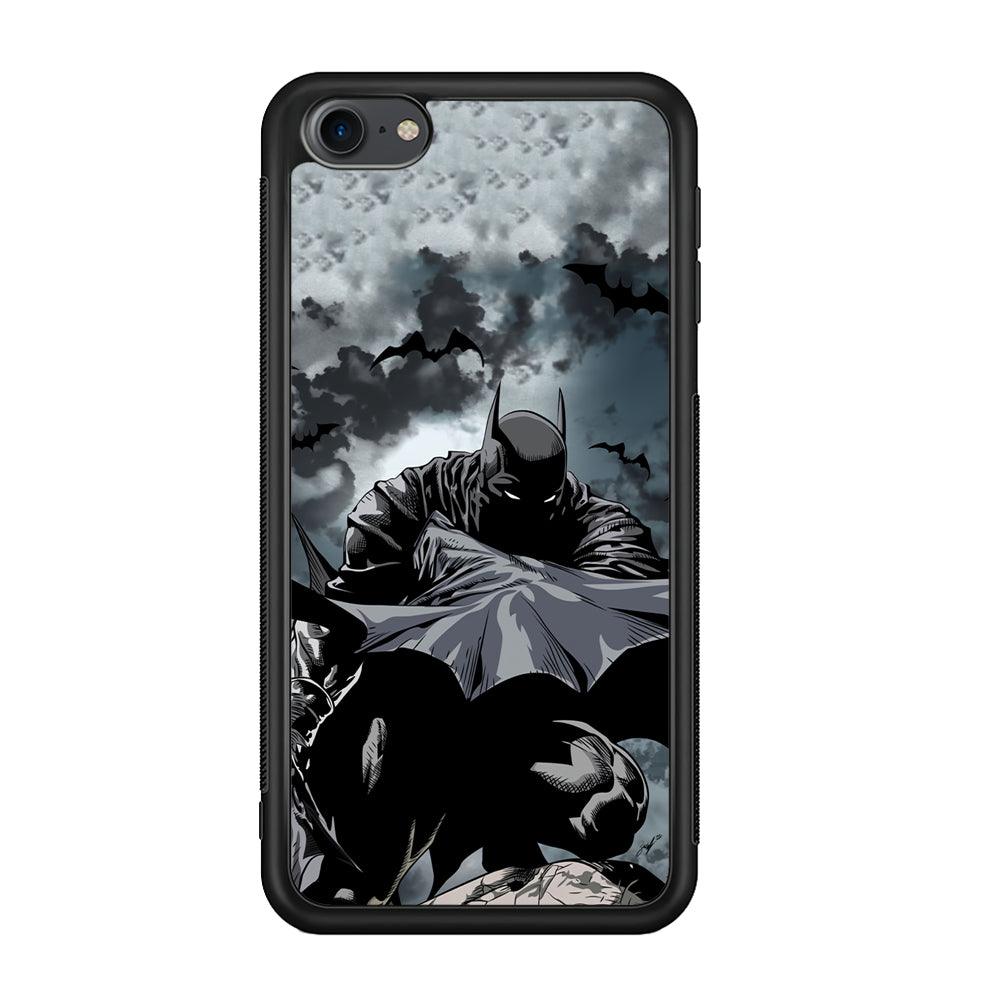 Batman Knight of Shadow iPod Touch 6 Case-Rubber Black (2D Case)-Oxvistore