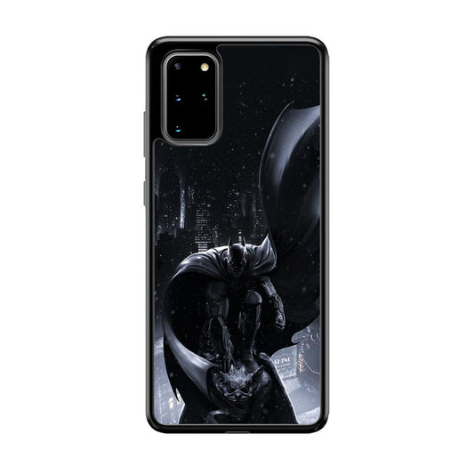 Batman Snowy Night Samsung Galaxy S20 Plus Case-Rubber Black (2D Case)-Oxvistore