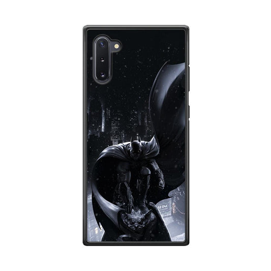 Batman Snowy Night Samsung Galaxy Note 10 Case-Rubber Black (2D Case)-Oxvistore