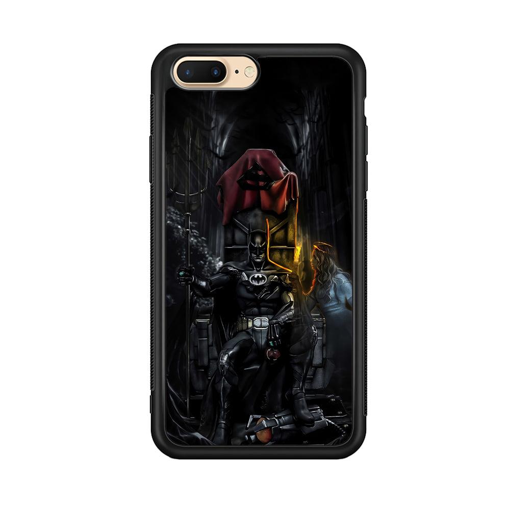Batman Throne of Dark World iPhone 7 Plus Case-Rubber Black (2D Case)-Oxvistore