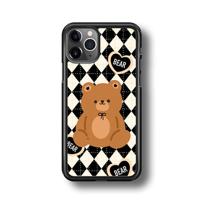 Bear and Black Flanel Theme iPhone 11 Pro Case-Oxvistore