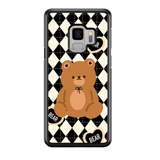 Bear and Black Flanel Theme Samsung Galaxy S9 Case-Oxvistore