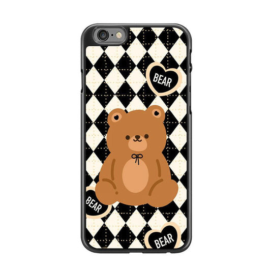 Bear and Black Flanel Theme iPhone 6 Plus | 6s Plus Case-Oxvistore