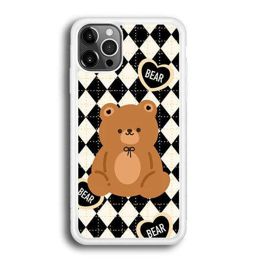 Bear and Black Flanel Theme iPhone 12 Pro Case-Oxvistore