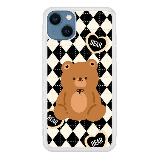 Bear and Black Flanel Theme iPhone 13 Case-Oxvistore