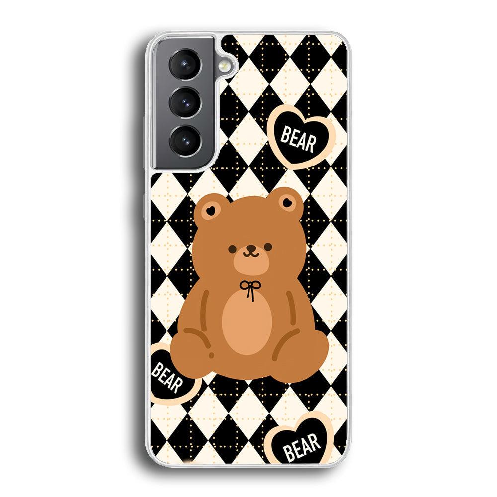 Bear and Black Flanel Theme Samsung Galaxy S21 Plus Case-Oxvistore