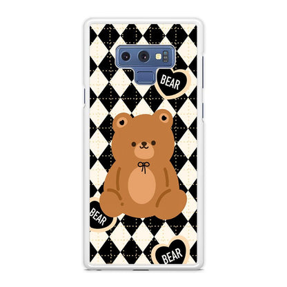 Bear and Black Flanel Theme Samsung Galaxy Note 9 Case-Oxvistore