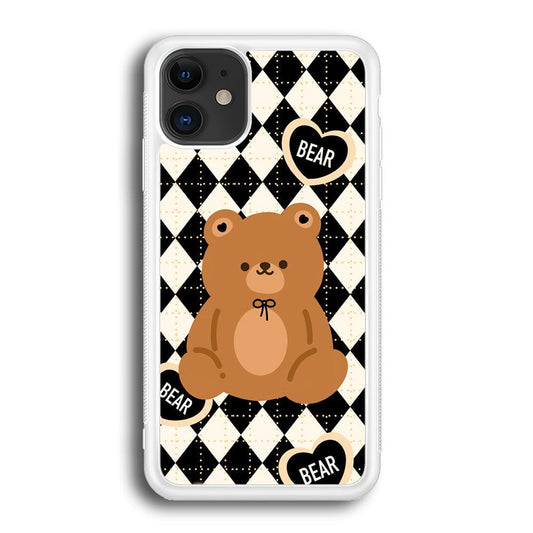 Bear and Black Flanel Theme iPhone 12 Case-Oxvistore