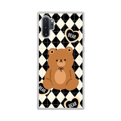 Bear and Black Flanel Theme Samsung Galaxy Note 10 Plus Case-Oxvistore