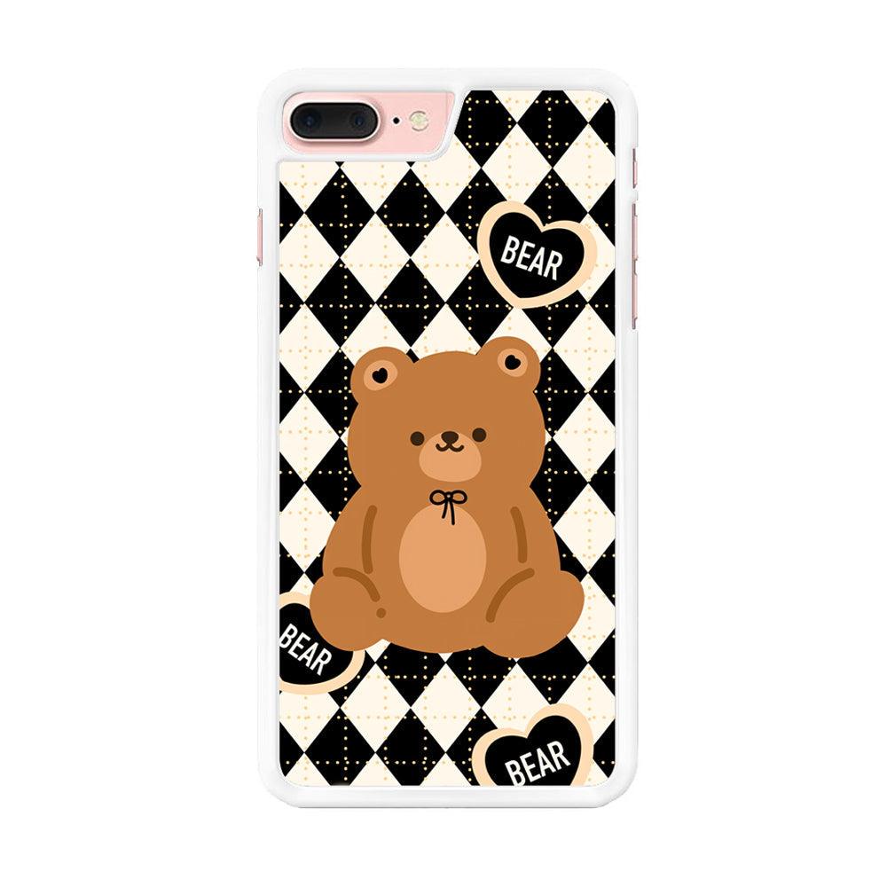 Bear and Black Flanel Theme iPhone 7 Plus Case-Oxvistore