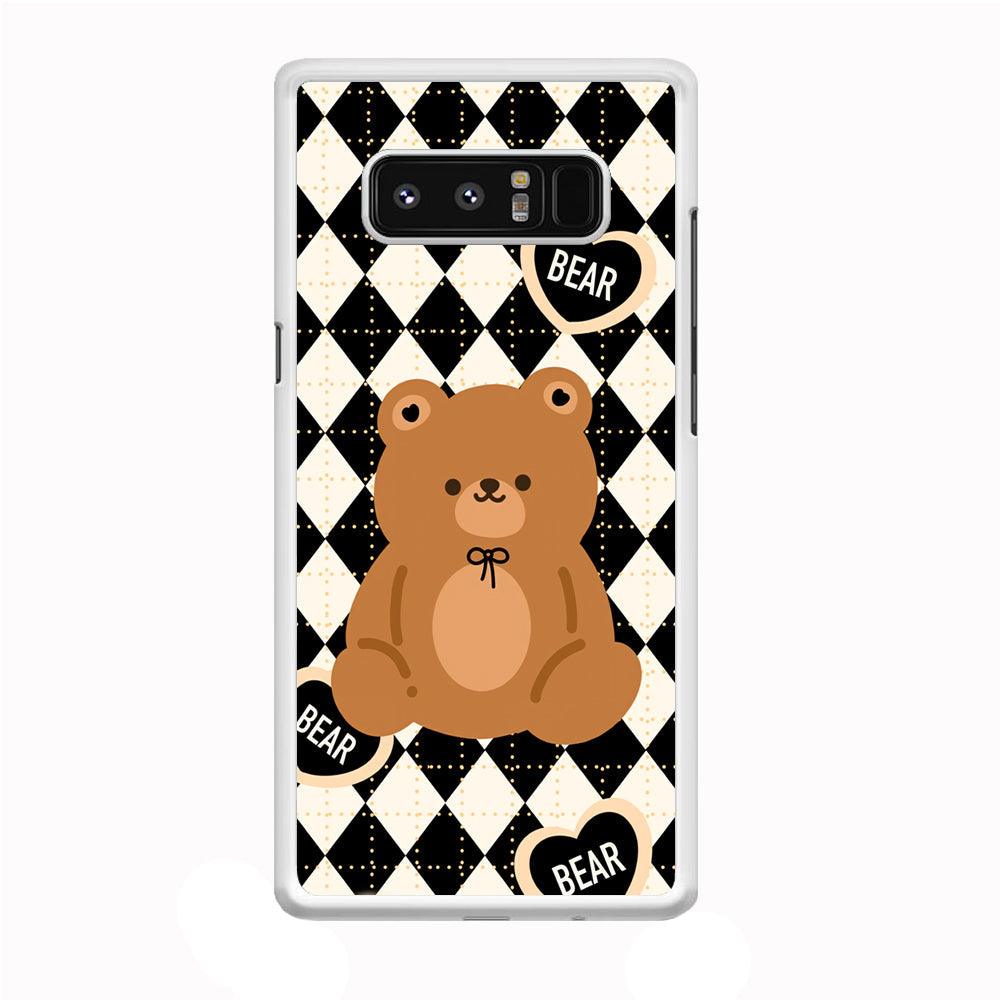 Bear and Black Flanel Theme Samsung Galaxy Note 8 Case-Oxvistore