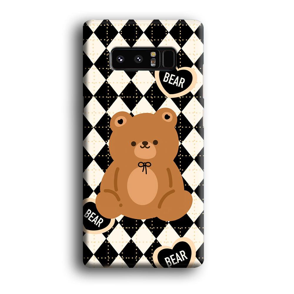 Bear and Black Flanel Theme Samsung Galaxy Note 8 Case-Oxvistore