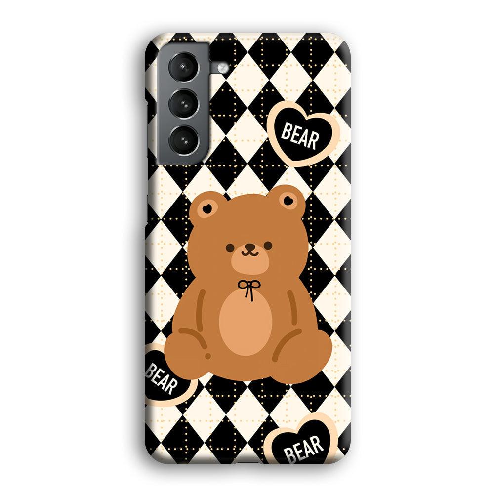 Bear and Black Flanel Theme Samsung Galaxy S21 Plus Case-Oxvistore