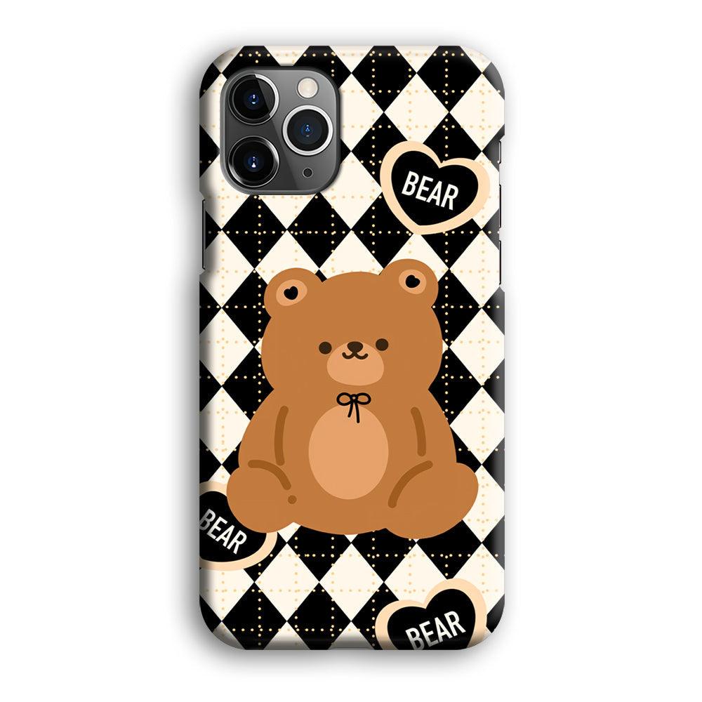 Bear and Black Flanel Theme iPhone 12 Pro Case-Oxvistore