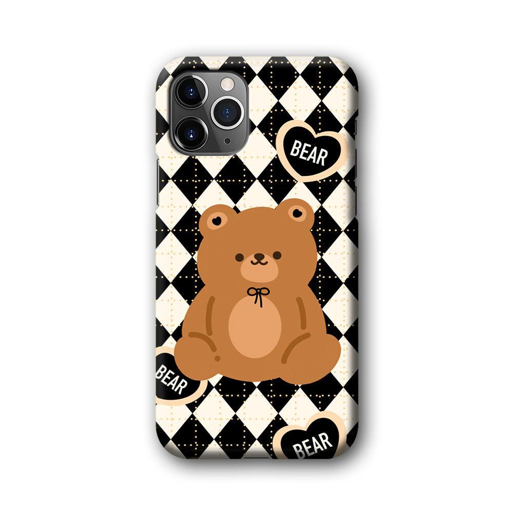 Bear and Black Flanel Theme iPhone 11 Pro Case-Oxvistore