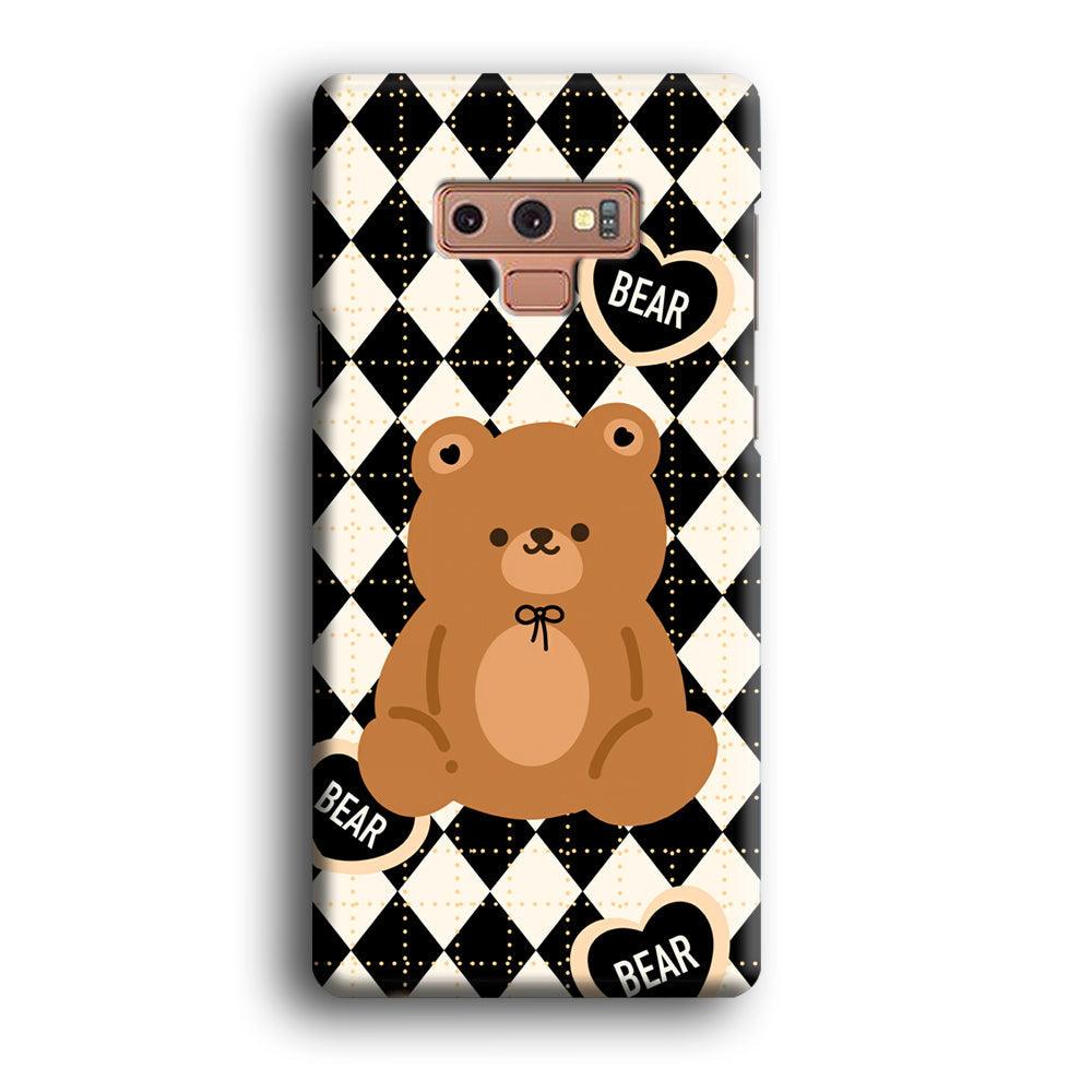 Bear and Black Flanel Theme Samsung Galaxy Note 9 Case-Oxvistore