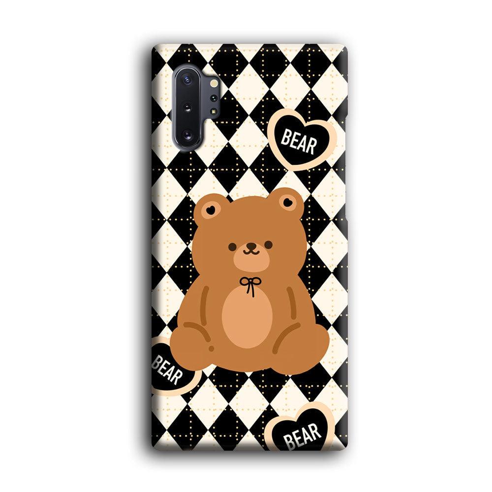 Bear and Black Flanel Theme Samsung Galaxy Note 10 Plus Case-Oxvistore