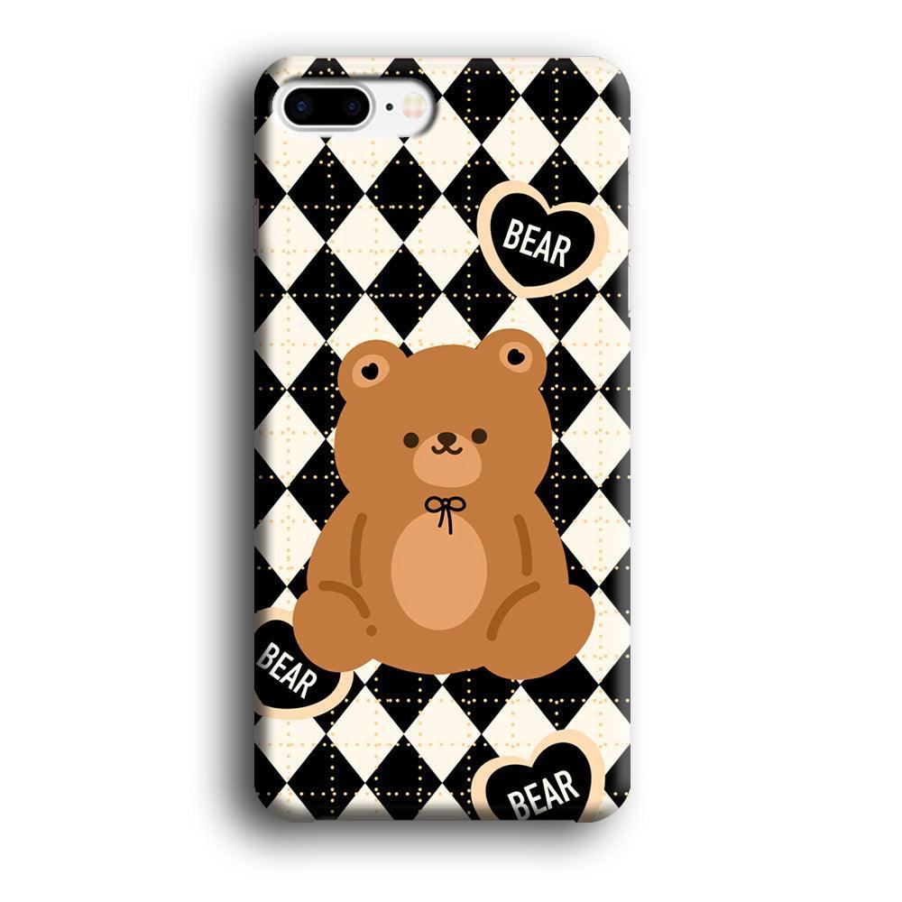 Bear and Black Flanel Theme iPhone 7 Plus Case-Oxvistore