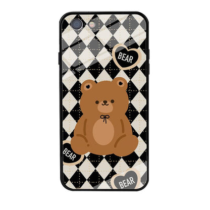 Bear and Black Flanel Theme iPhone 6 Plus | 6s Plus Case-Oxvistore