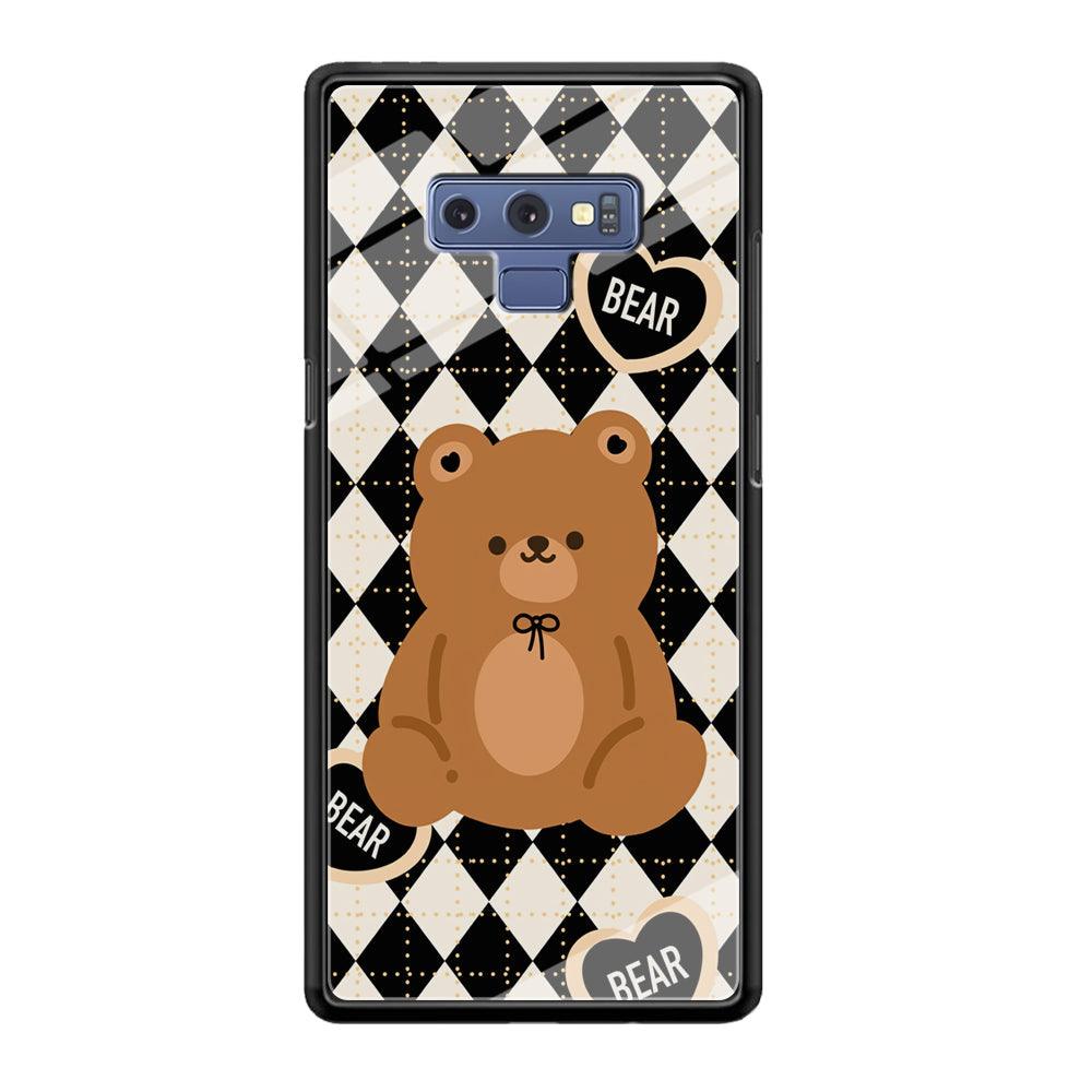 Bear and Black Flanel Theme Samsung Galaxy Note 9 Case-Oxvistore