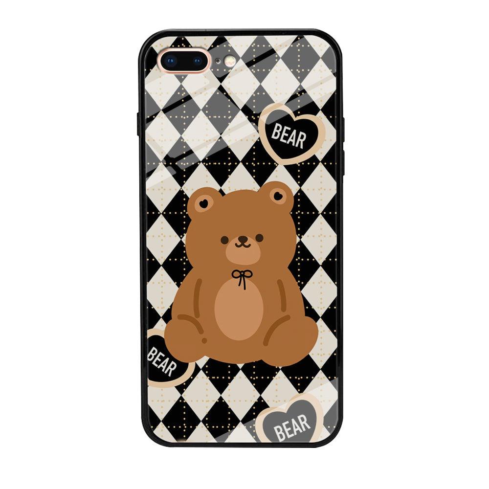 Bear and Black Flanel Theme iPhone 7 Plus Case-Oxvistore