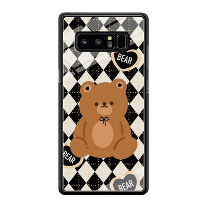 Bear and Black Flanel Theme Samsung Galaxy Note 8 Case-Oxvistore