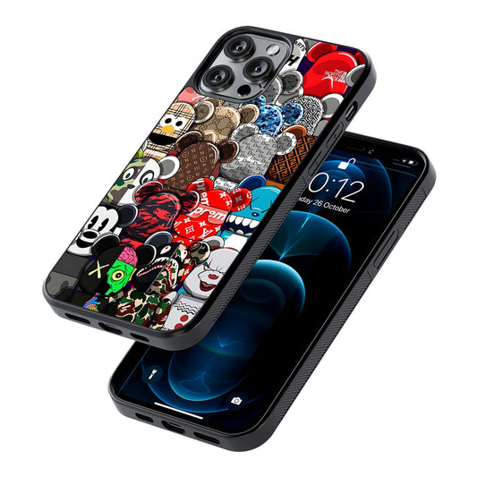 Bearbrick Iconic Brand Design 2D Rubber Phone Case-Oxvistore