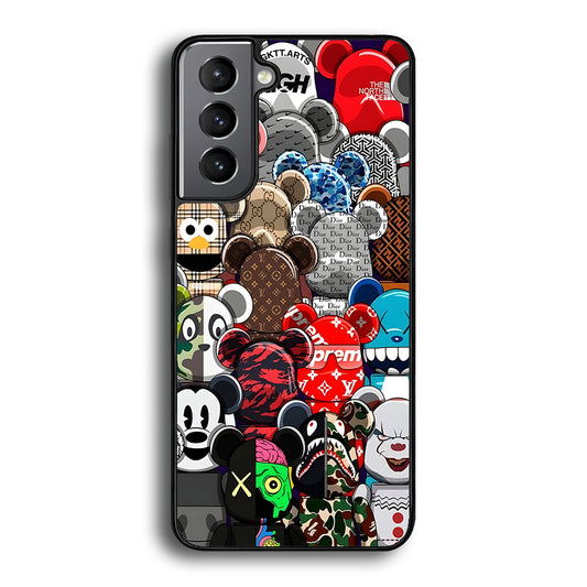 Bearbrick Iconic Brand Design Samsung Galaxy S21 Case-Rubber Black (2D Case)-Oxvistore