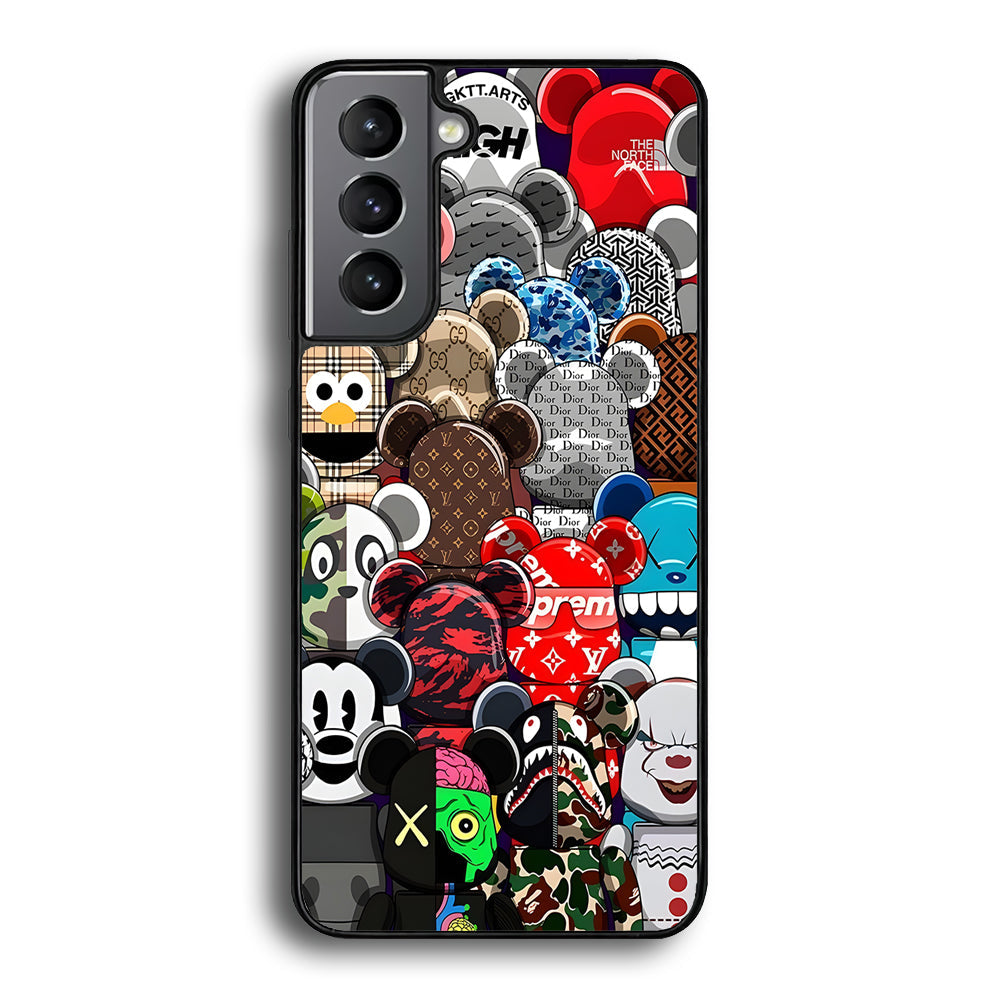 Bearbrick Iconic Brand Design Samsung Galaxy S23 Case-Rubber Black (2D Case)-Oxvistore