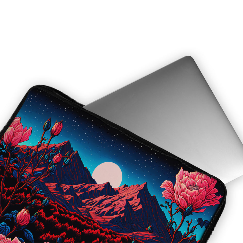 Beautiful Flower Moon Art Laptop Sleeve Protective Cover