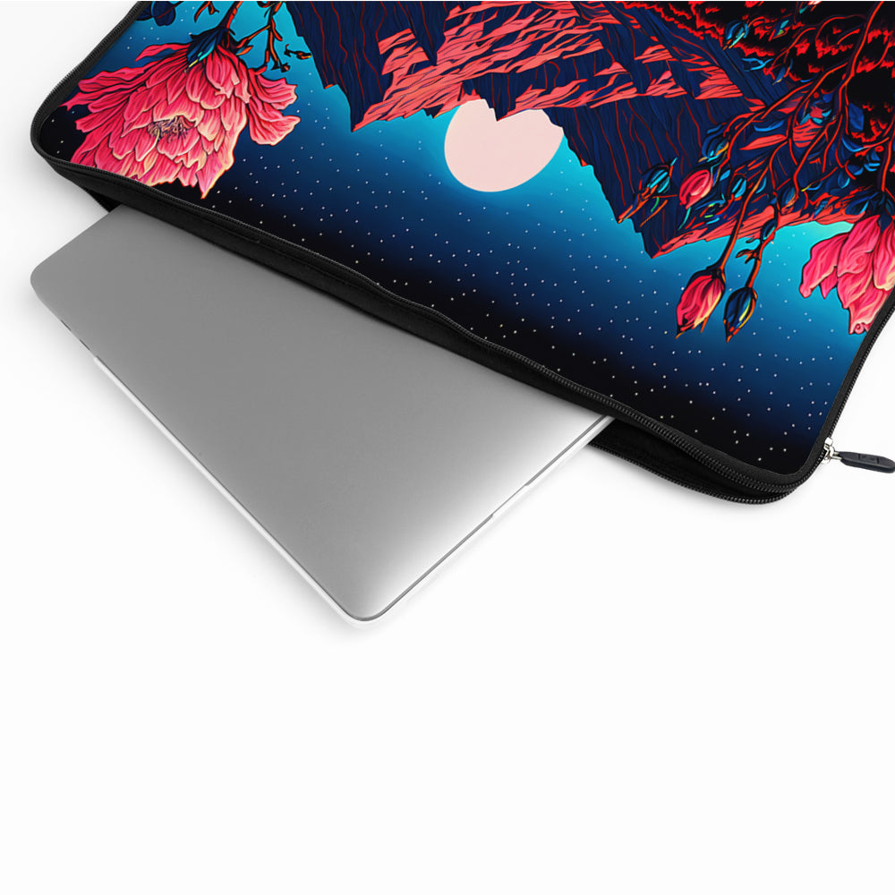 Beautiful Flower Moon Art Laptop Sleeve Protective Cover