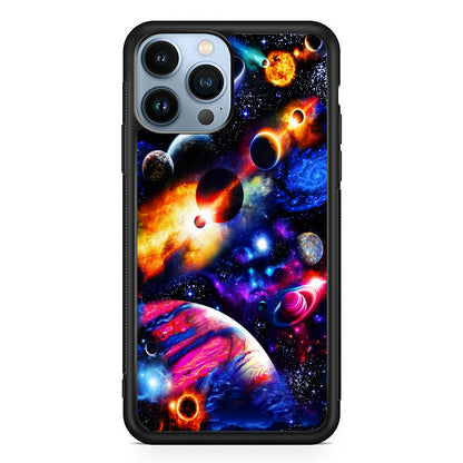 Beautiful Space Galaxy Planets 2D Rubber Phone Case