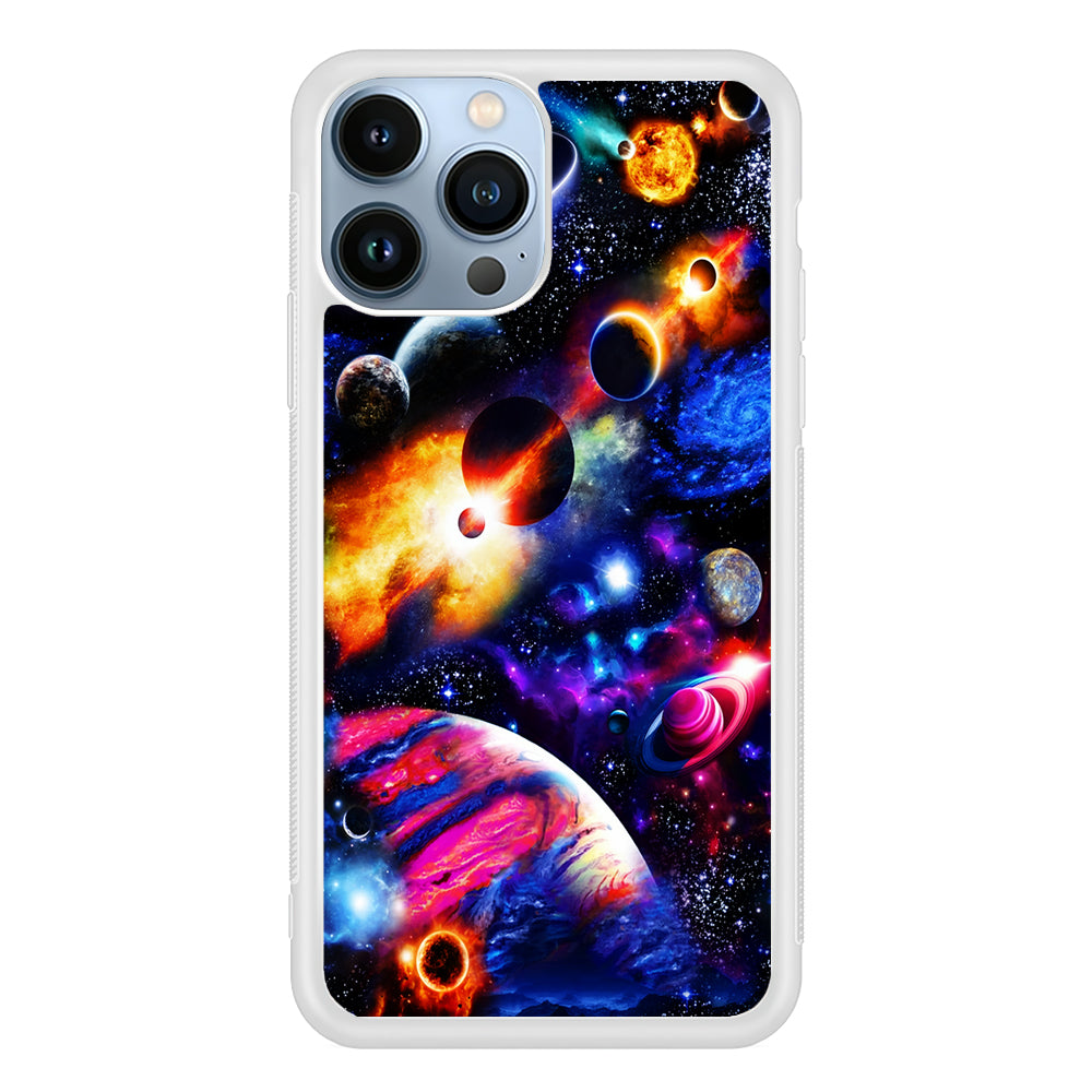 Beautiful Space Galaxy Planets 2D Rubber Phone Case