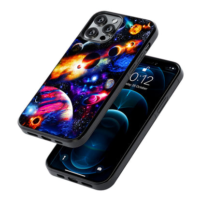 Beautiful Space Galaxy Planets 2D Rubber Phone Case